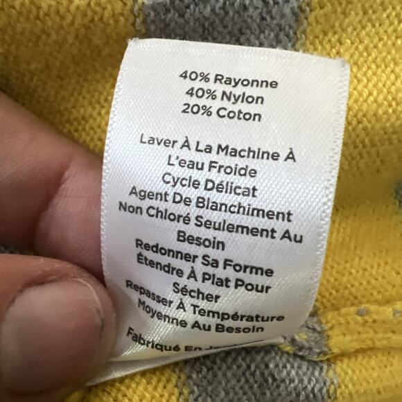 Talbots Women's 3X Petite XXXL p Pullover Sweater Yellow Gray 3/4 Sleeve Ombre - Picture 9 of 10